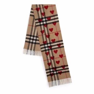 Authentic Burberry Heart Reversible CashmereScarf